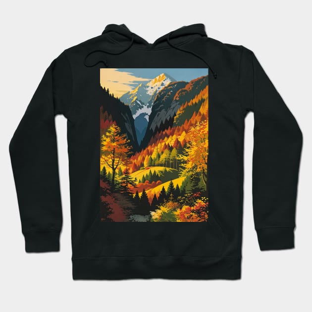 Autumn Nature in a Mountain Valley Hoodie by CursedContent